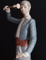Lladro Wine Taster,  Sommelier Figurine,  Replaced Rod In Right Hand