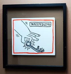 Keith Haring 1990 'AGAINST ALL ODDS', Original 1st Edition KEY Lithograph 160/500 W/ Certificate, 10x 8.5 Inch