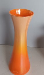 Vintage Mid Century Modern  Imperial Art Glass Vase , 8.5 Inch VG Condition