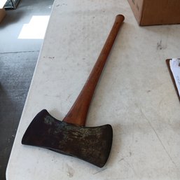 Craftsman Double Axe, Signed On Both The Axe 7 Handle