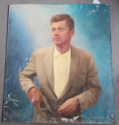 JFK Portrait, Artist Signed, 34x31' Painting