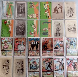 Vintage Humorous Postcards W/ Baseball Theme