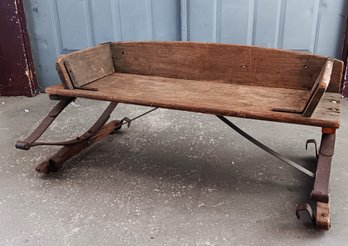 Antique Farm Box Wagon Seat With Original Spring, Good Condition 40'