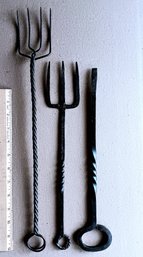 Antique Circa 1800s Blacksmilth Forged Tools 18'-14',