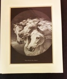 Vintage Print Of 'Three Horses In A Storm' (Pharaoh's Horses) Is From The Original Oil Painting By J.F. Herrin
