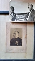 Gen. Badoglio RPPC 1934 In Africa & Framed Photo Unknown Knight Templar In Naples 1913