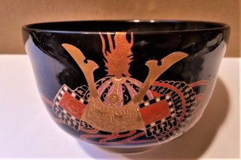 Porcelain Japanese Samurai Helmet Tea/ Rice Bowl