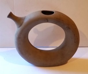 Mid Century 1970s Hartstone Pottery Decanter, Smooth Surface 'Boho' Style Vase