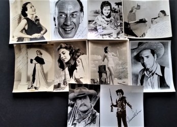 Vintage Celebrity Photos With Signatures, Some With Studio Printing On Back, 8 By 10 Inch