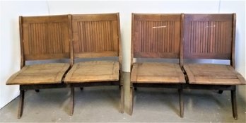 Pair Antique 1930s Meeting Hall/ Theater Benches, Lot #2 Bench