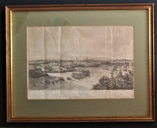 Antique Engraving 1809, 'A View Of Russia', Phillip Stadler, Framed
