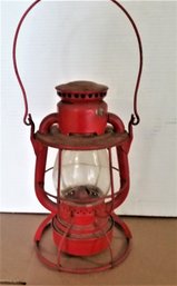 Antique Railroad Lantern, P&R RR, W/ Original Etched Globe, Philadelphia & Reading Railroad (opened 1842)