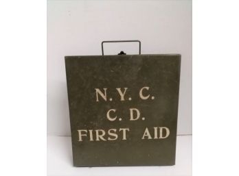 WW2 Halco Civil Defense First Aid Kit, NYC, With Contents
