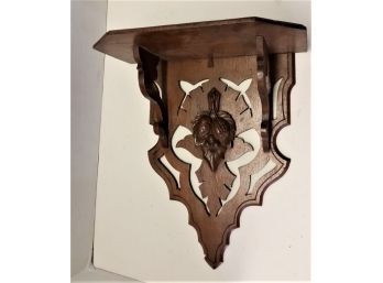 Victorian Wall Shelf, Circa 1900 - Probably Older, Carved Decoration