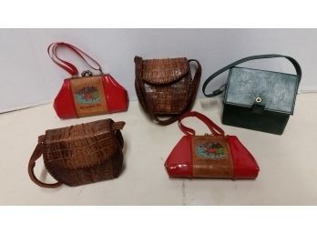 Lot Of 5 Child's Bags & Purses, 1950s
