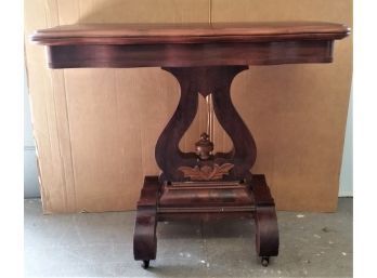 Antique Mahogany Flip - Top Game Table - Serving Table. Circa 1890s