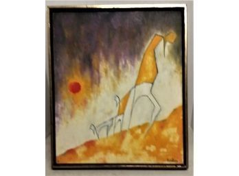 Modern Abstract Figure Painting, Bowden