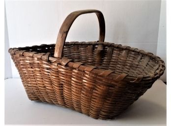 Antique Flower Basket, Gathering Basket