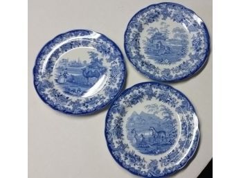 Spode 'Blue Room Collection' Plates, Animal Series, Good Condition