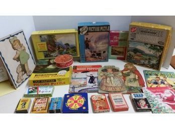 Vintage Puzzles, Card Games, Paper Collectibles