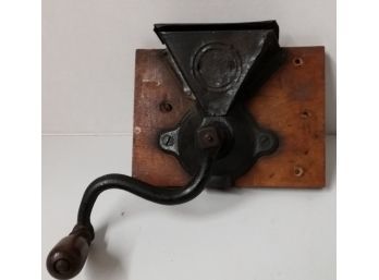 Antique Coffee Mill Grinder, Tin Metal Circa 1900