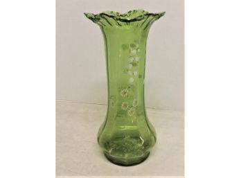 Tall Enameled Victorian Vase
