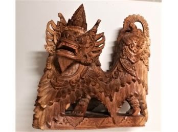 Chinese Carved Beechwood Lion