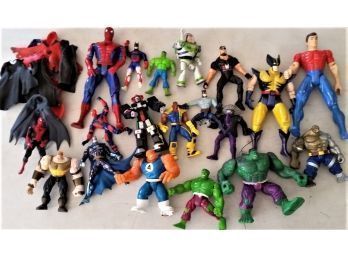Lot Of Super Heros, Mostly Marvel - 19 Figures