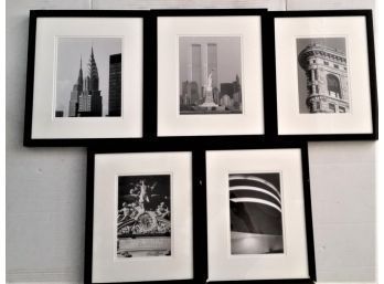 NYC Landmark Pictures, Set Of 5, John O'Grady? 1999,