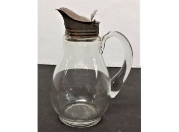 Antique Cream/ Syrup Pitcher, 6 Inch Tall