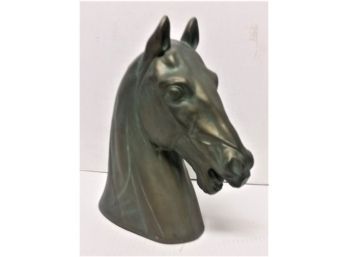 Metal Horse Head Statue, 14 Inch