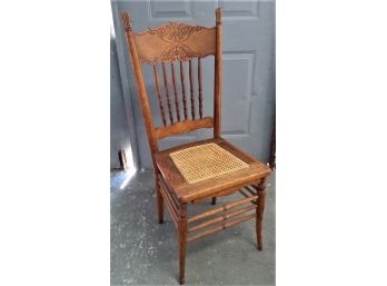 Antique Oak Side Chair, Circa 1910 Refinished