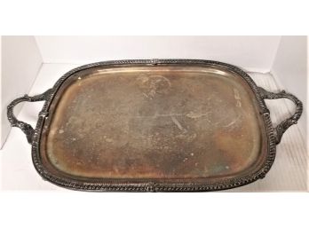 Large Silver Plate Serving Tray, Hallmarked