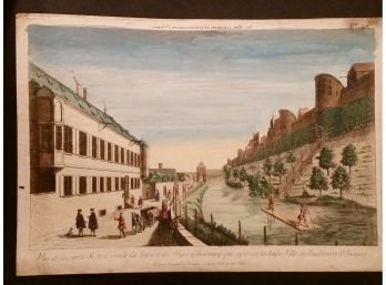 1780s - Vue De La Partie Septentrionale Du Fosse Et Des Murs D'Ausbourg Qui Separent La Basse Ville ....