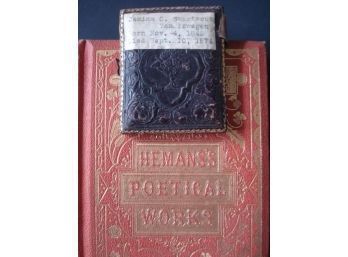 'Poems By Felicia Hemams's' Inscribed W/ TinType Photo Of Owner Jemima Swartwout 1870