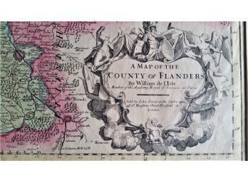 Antique Map - Flanders 1704 - William De L'Isle