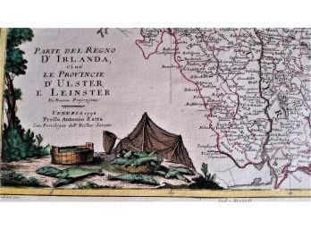 Antique 1778 Map - Antonio Zatta, 'Irlanda & Ulster', 20 Inch