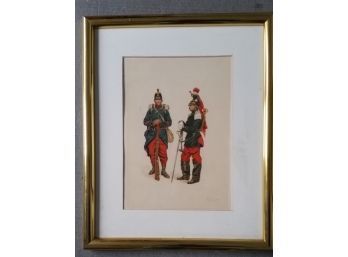 Edouard Detaille, Napoleonic Officer Color Lithograph