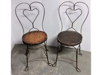 Pair Of Ice Cream Parlor Chairs, 1940s