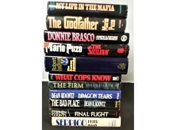 Lot Of Hard Cover Books - Godfather, Serpico, Mafia, Etc.