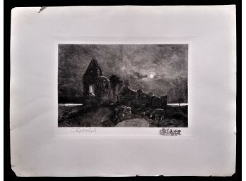 'RUINS Of FORT TICONDEROGA' 1910, Full Size Etching, Signed # 6/300