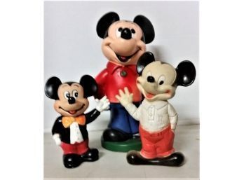 Vintage Mickey Mouse Banks & Squeeze Toy