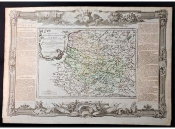 FRANCE MAP, Gouvernemens De Picardie, De Boulonnois, Artois, 1771