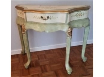 Console Table, Hand Painted & Decorated,