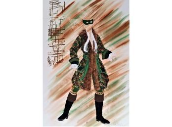 Vintage Don Giovanni Costume Sketch, Lloyd Evans - Don Giovanni
