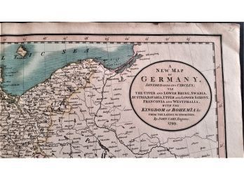 1799 Antique Map, John Cary, 'Germany W/ Kingdom Of Bohemia'