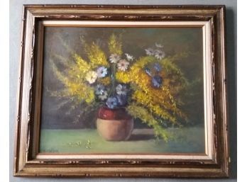Floral Still Life Painting, Signed C. Skutnik, Listed NJ Artist
