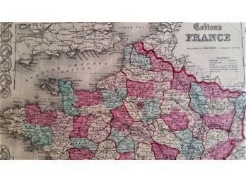 Antique Map - France 1850 - John Colton