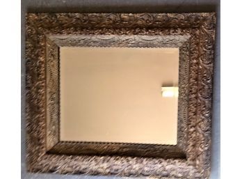 Antique Gesso Decorated Framed Mirror