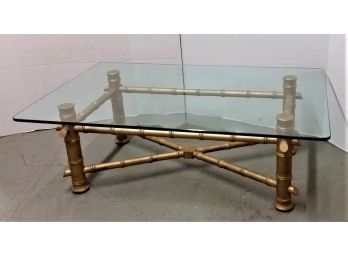 Modern Glass Top Coffee Table, Good Condition